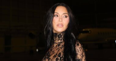 Kim Kardashian dons lace catsuit amid 'romance' with Lewis Hamilton