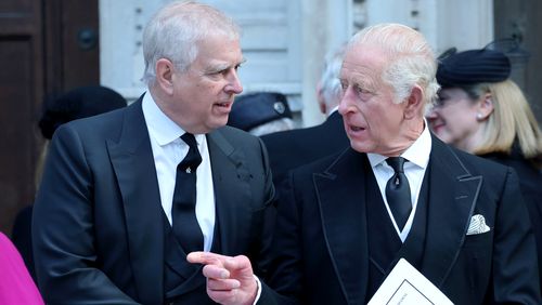 Prince Andrew, Duke of York, King Charles III and Prince William, Prince of Wales