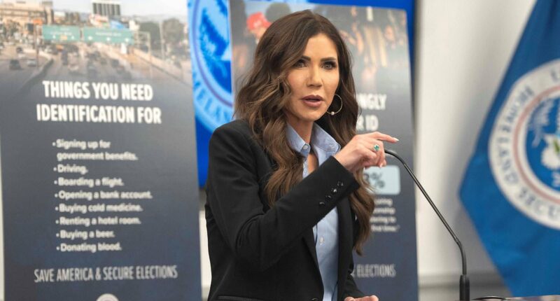 Kristi Noem accused of causing major national security risk