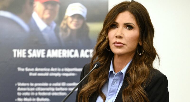 Kristi Noem ends press conference over party balloon airport closure