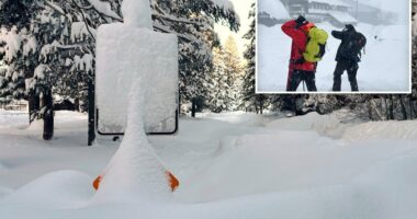 Lake Tahoe slammed with snow amid search for missing skiers