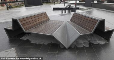 Pictured: The benches on that have been branded 'unusable'