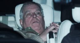 Looking haggard and haunted, Andrew is released from police custody