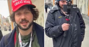 Lowlife in MAGA hat tries to kiss woman, spews racist comments, and lights her boots on fire on NYC street: cops