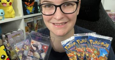 Lucy Hughes Pokemon card collector