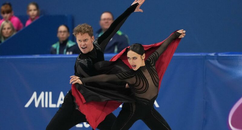 Madison Chock, Evan Bates score season-best in free dance for figure skating team event