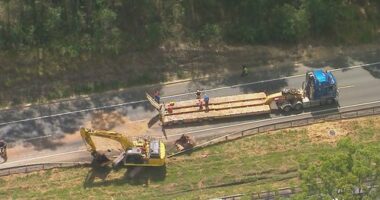 The crash resulted in delays on the Bruce Highway at Tanawha.
