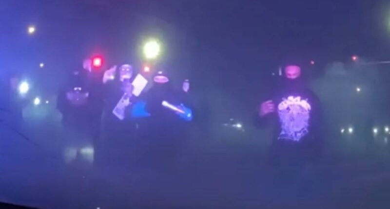 Maryland police attacked by masked drivers in illegal street takeover