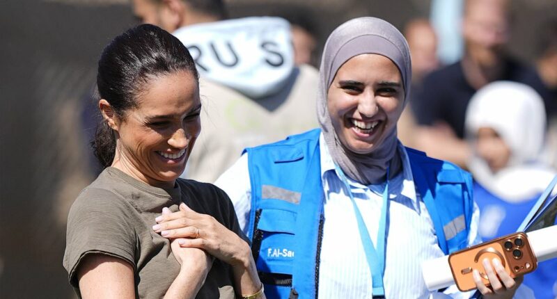 Meghan Markle twins with Angelina Jolie! Duchess channels Hollywood humanitarian with similar outfits and body language during visit to Jordan