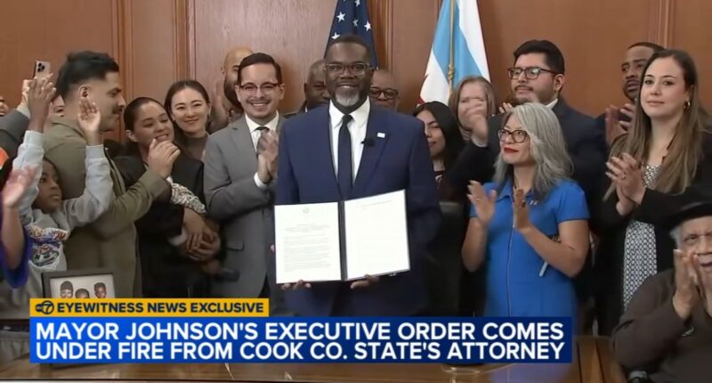 Memo from Cook County State's Attorney's Office to Chicago Mayor Brandon Johnson criticizes federal investigation executive order