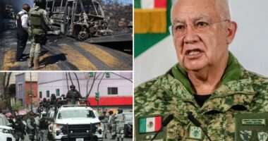 Mexico's top defense official sobs, announces 25 national guard members killed in Jalisco