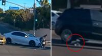 Mom charged after horrific video of her 19-month-old child falling from moving car