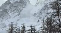 Moment Brit skier sees avalanche and warns 'it's going to hit us'