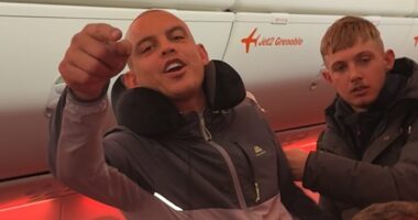 Moments before huge row on flight from Turkey to Manchester on camera