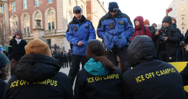 More than a dozen anti-ICE agitators hauled away by NYPD near Columbia University