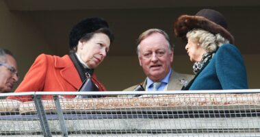 No royal rivalry here! Queen Camilla and Princess Anne were once in competition for Andrew Parker-Bowles - now aged 86 he's still 'joined at the hip' with his ex-wife AND a loyal friend to her sister-in-law