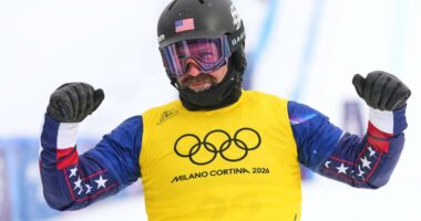 Olympic champion Nick Baumgartner prepares to defend mixed team snowboard cross medal against 'kids'