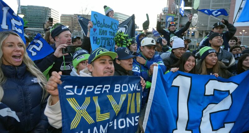 One million Seahawks fans line Seattle streets for Super Bowl parade