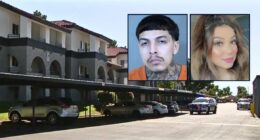 'Please leave!': Ex-boyfriend shot mother of his child dead as she begged him to go away after he climbed onto apartment balcony wearing mask