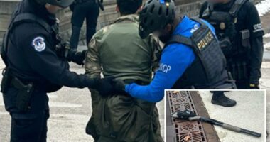 Police arrest Georgia man, 18, who charged US Capitol building wearing tactical vest, holding loaded shotgun