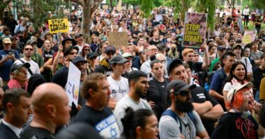 Police chief slams 'offensive, unacceptable' protest chants