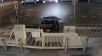 The ute reversed before ramming into the gates of the Brisbane Synagogue, with the incident being captured on CCTV.