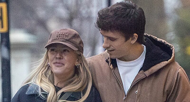 Pregnant Ellie Goulding, 39, cuddles up to boyfriend Beau Minniear, 28