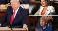 President Trump throws shade at Pelosi with call to end congressional stock trading, gets ovation from Sen. Warren