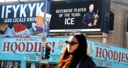Pro-ICE billboard lights up San Francisco streets ahead of Super Bowl LX