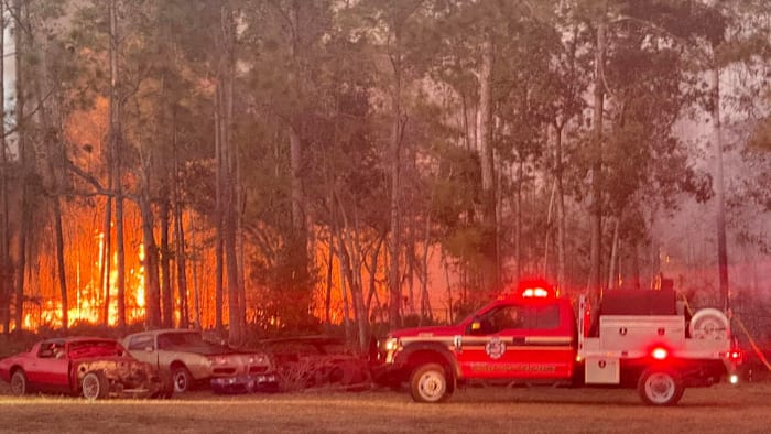 Raging brush fire forces evacuations in Flagler County, officials say
