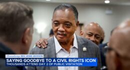 Rev. Jesse Jackson: Thousands continue to pay respects to civil rights icon on 2nd day of visitation at Rainbow PUSH HQ in Chicago