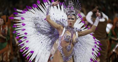 Rio revelry begins! Scantily-clad partygoers parade through Brazil