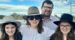 Rosina Gordon and her husband have raised their six children (two pictured here) in regional NSW.