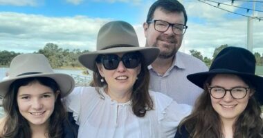 Rosina Gordon and her husband have raised their six children (two pictured here) in regional NSW.