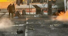 Russia kills 12 Ukrainian miners in deadly bus attack hours after peace talks postponed