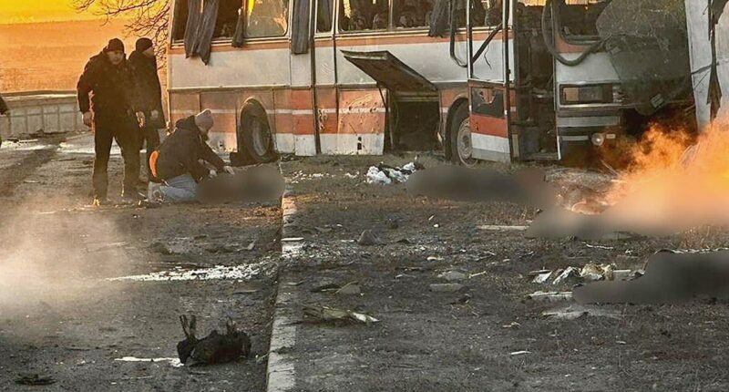 Russia kills 12 Ukrainian miners in deadly bus attack hours after peace talks postponed