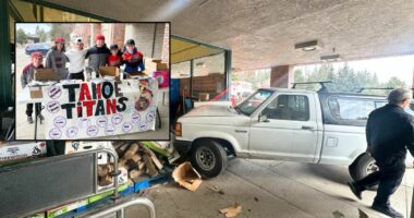 Safeway shopper tries killing youth baseball players by mowing them down with pickup truck after stubbing out cigarette on their fundraiser sign: Authorities