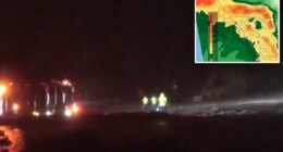 Search underway for driver swept away by SoCal floodwaters in San Bernadino