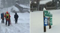 Skiers trapped by avalanche up Lake Tahoe mountain build makeshift shelter using tarp, 10 still missing