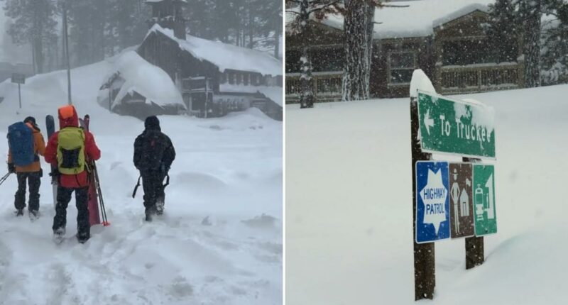Skiers trapped by avalanche up Lake Tahoe mountain build makeshift shelter using tarp, 10 still missing
