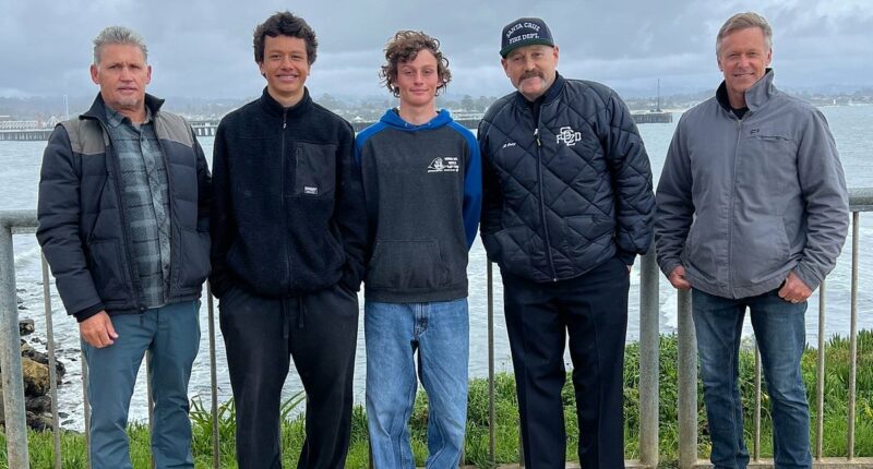 Surfers heralded as heroes after saving family whose boat capsized