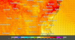 Sydney had the nation's highest temperature just before midday today.