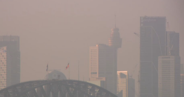 Smoke blanketing Sydney skyline