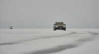 Take a ride across frozen sea on Estonia's ice road