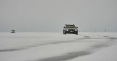 Take a ride across frozen sea on Estonia's ice road