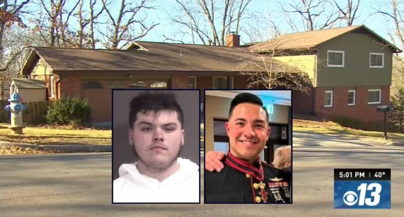 Teen accused of killing decorated Marine who texted family 'hey, I'm dying' before saying his last goodbyes threatened to 'shoot up' another person's home weeks earlier: Cops
