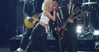 The Grammys had lots of Mars, Carpenter soaring and a near-naked Bieber. Here are some key moments