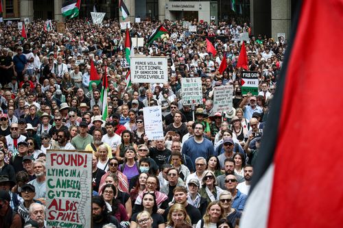 Thousands rally across Australia in protest to Israeli president's visit