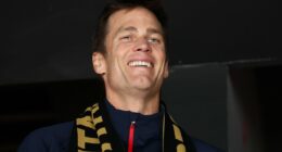 Tom Brady is mocked for 'embarrassing' fawning over Gianni Infantino as sycophantic sports stars line up to praise FIFA president after hitting milestone