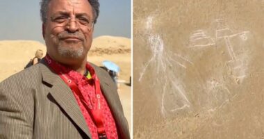 Tour guide arrested after drawing stick figure into side of 4,000-year-old pyramid -- and violating Egyptian law